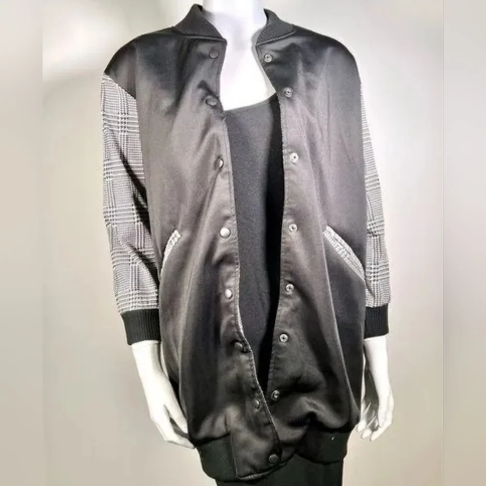 WOMEN'S Houndstooth Cici Party Extra Long Jacket Size Small
